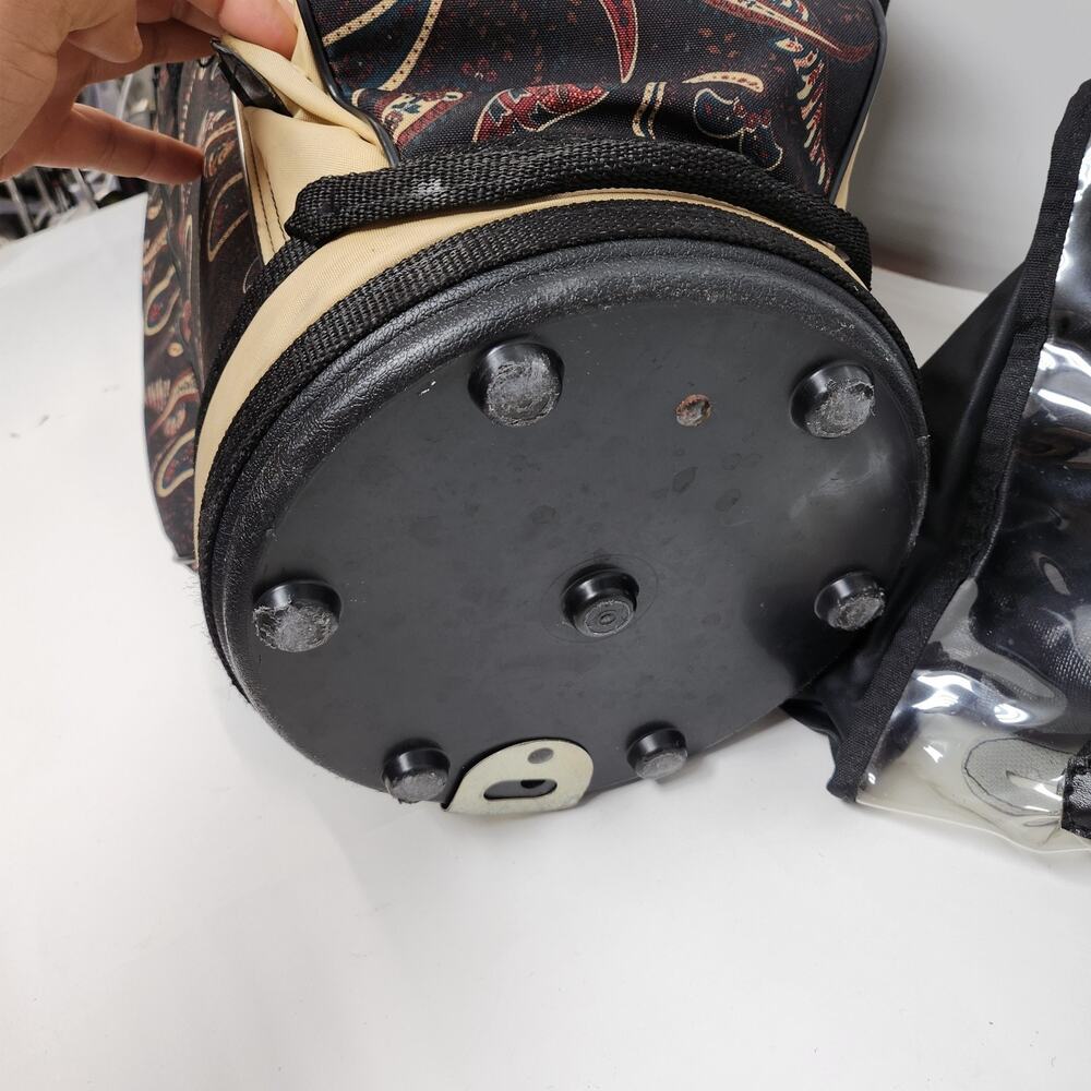 Vintage Paisley 3-Way Golf Cart Bag By Ron Miller Pro Model w/ Rain cover - Picture 9 of 14